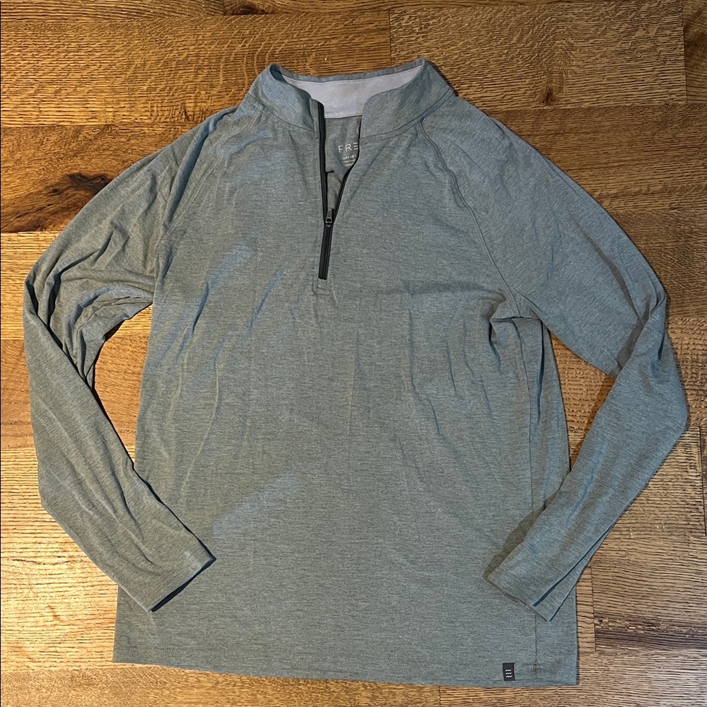 Gray Quarter-Zip Men's Shirt
